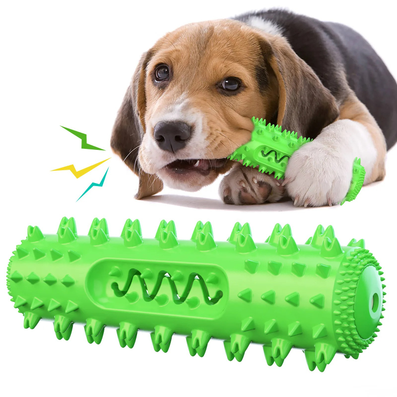 Squeaky Dog Chew Toy Teeth Cle - Rubber Treat Dispensing Dog Toy review and price
