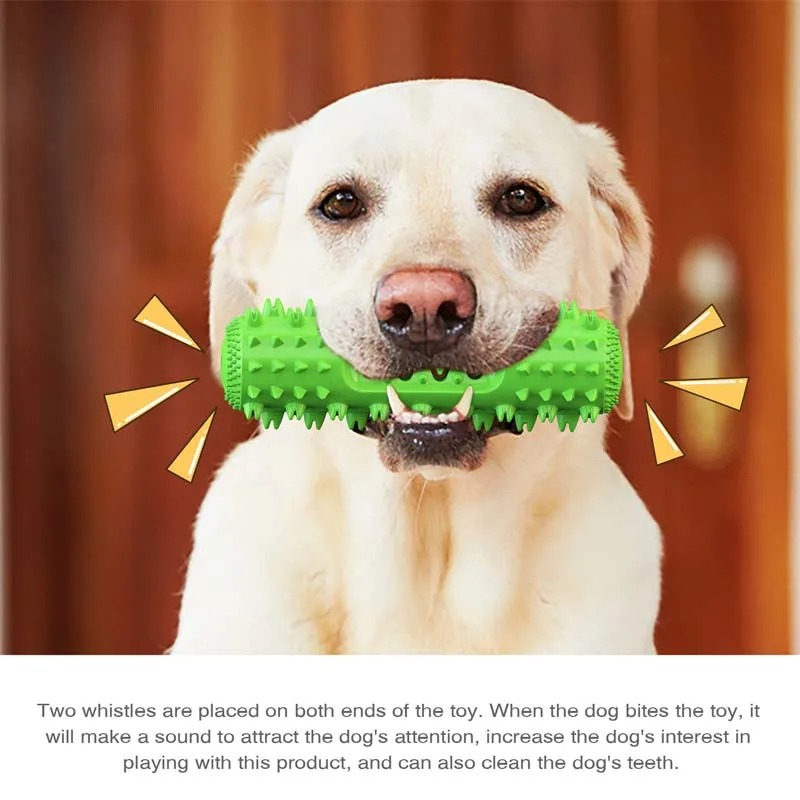 Squeaky Dog Chew Toy Teeth Cle - Rubber Treat Dispensing Dog Toy review and price