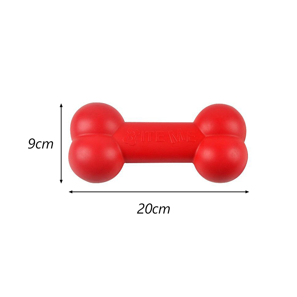 Red TPR Bone Dog Chew Toy Inde - Teeth Cleaning Dog Chew Bone review and price