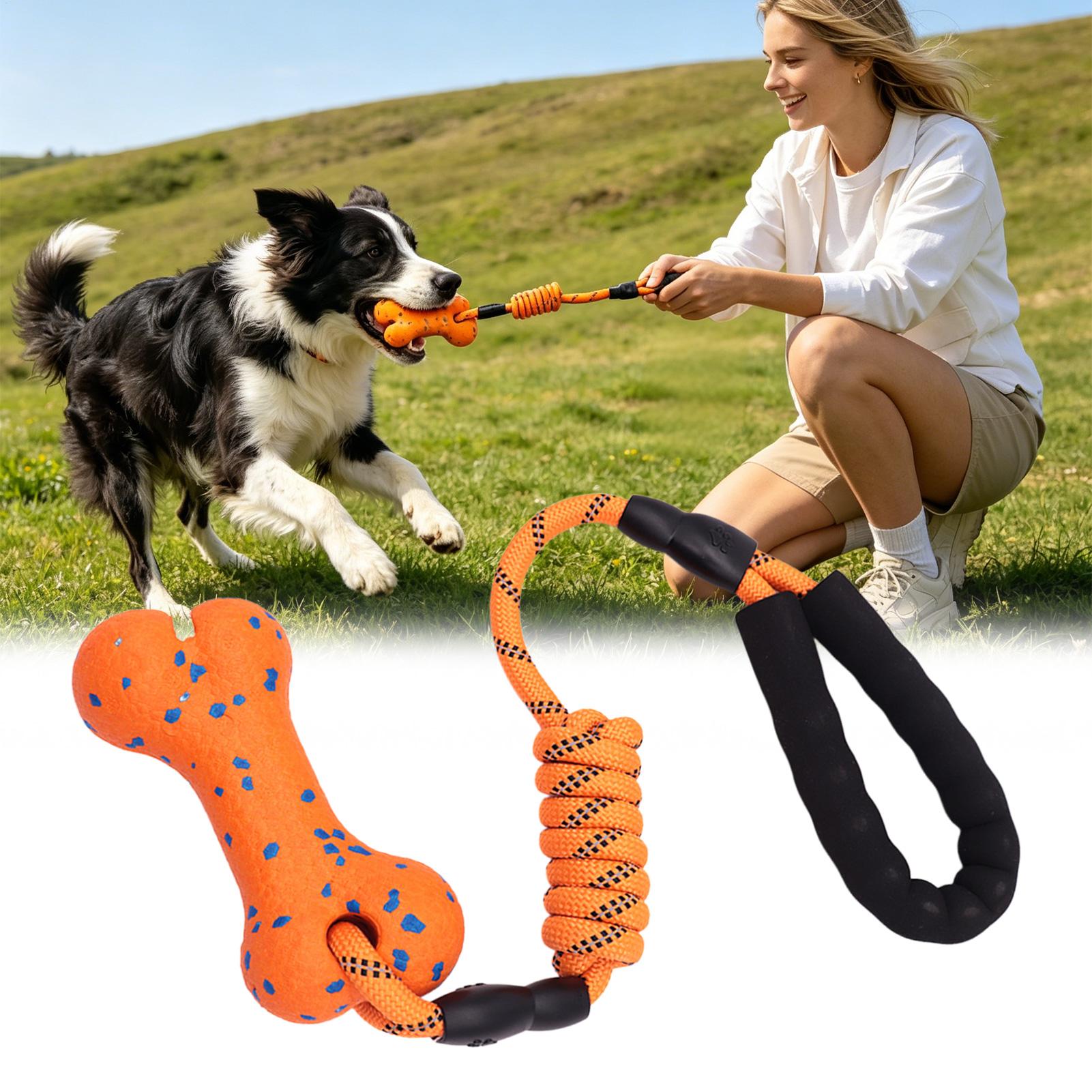 Rope Toy Chew Teething With Ha - Dog Rope Toy Aggressive Chewers review and price