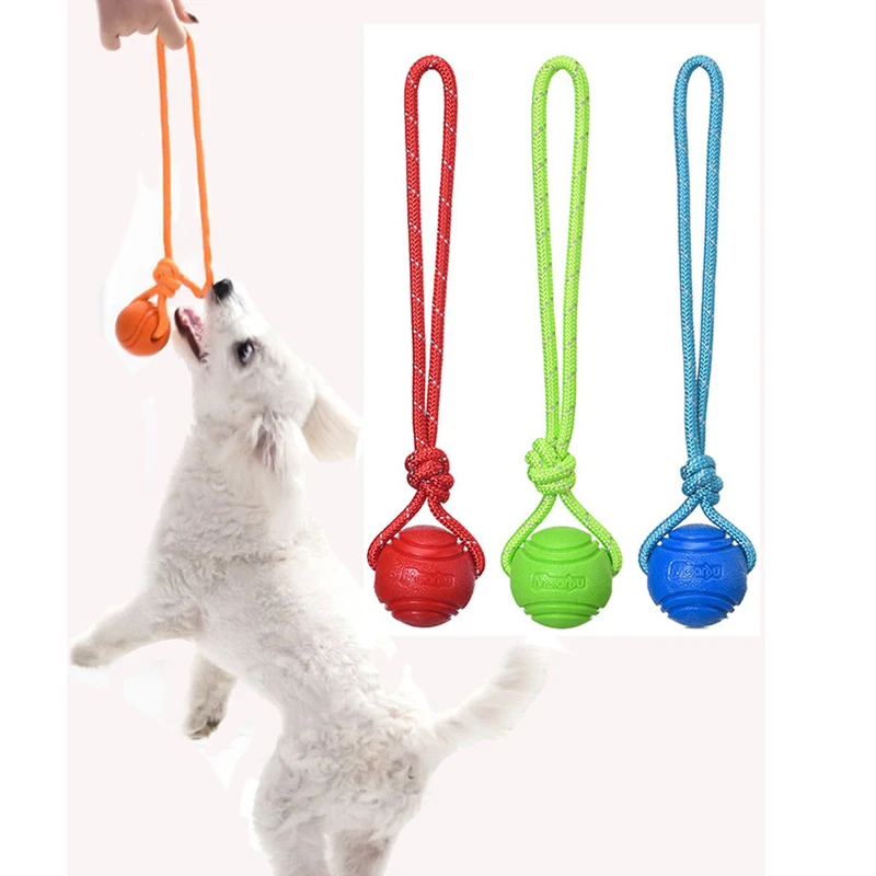 Dog Training Ball on Rope Cott - Indestructible Dog Chew Toy review and price