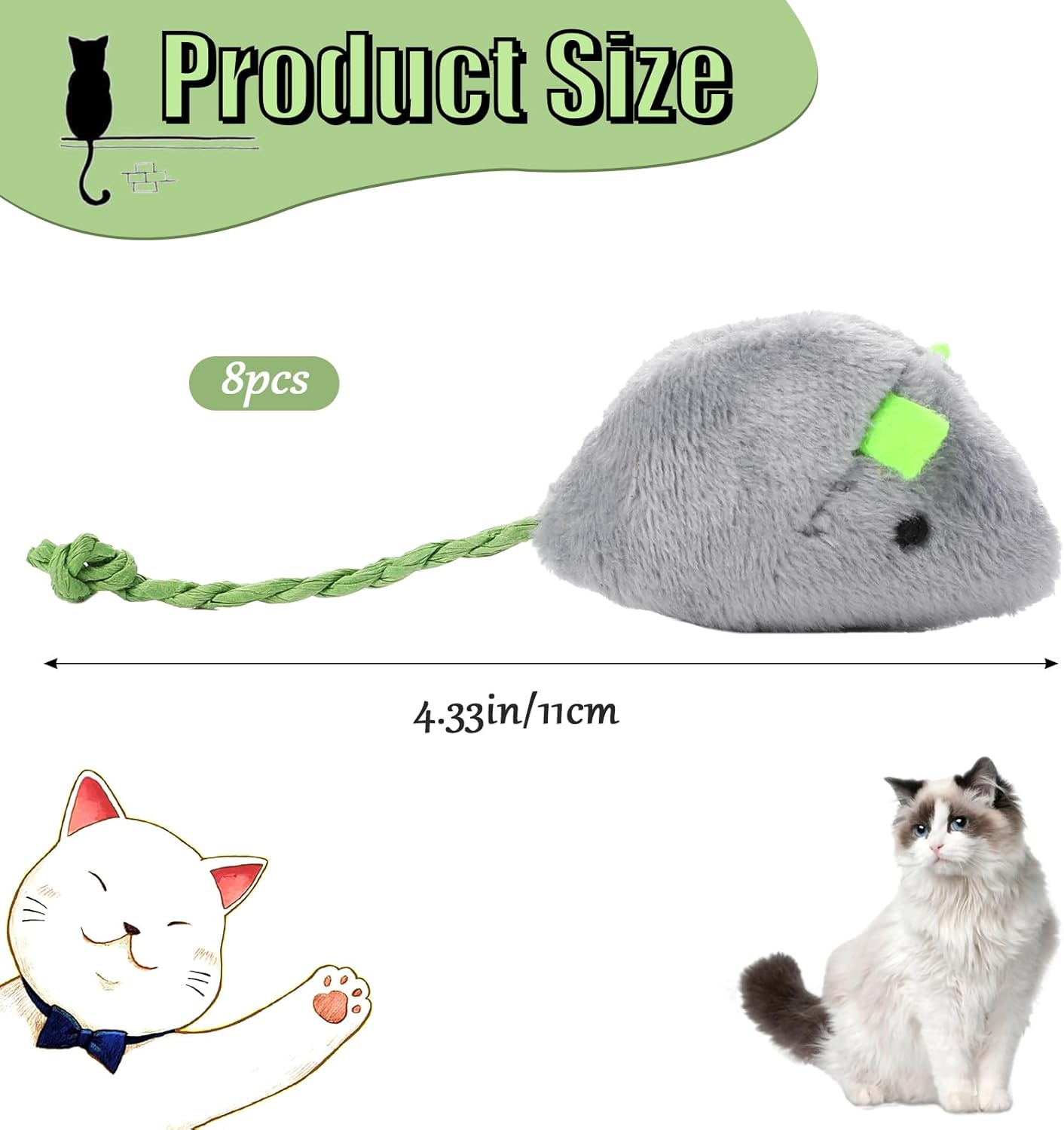 8 Randomly packed interactive  - Catnip Interactive Plush Mouse review and price