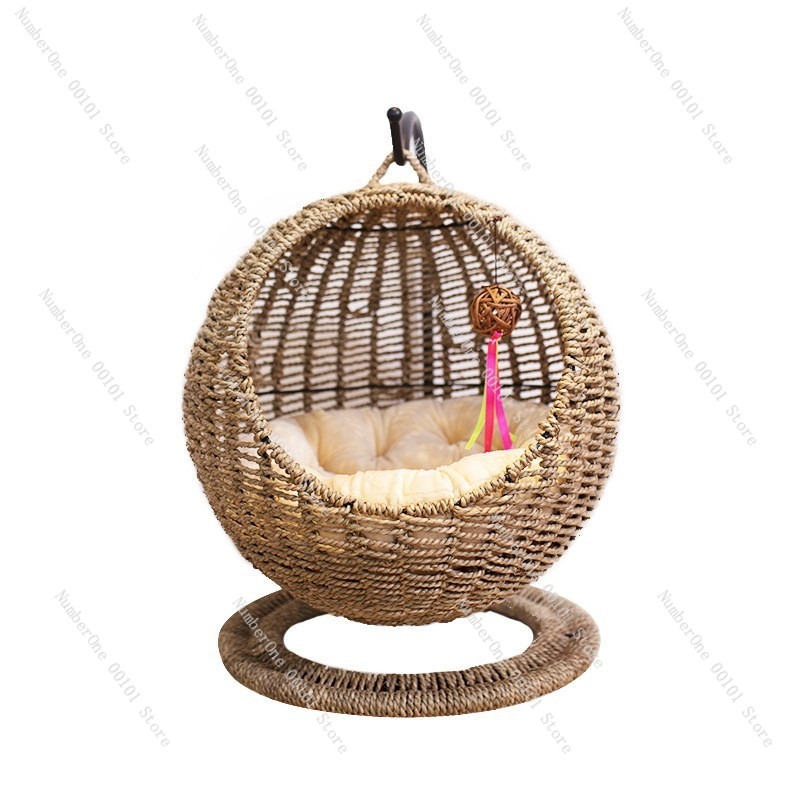 Rattan Cat Hanging Basket Bed  - Pet Beds review and price