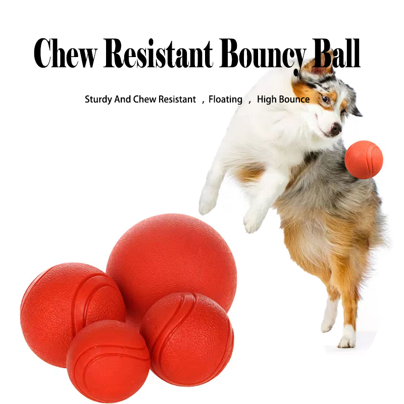 Solid Rubber Dog Bouncy Ball I - Indestructible Dog Chew Toy review and price