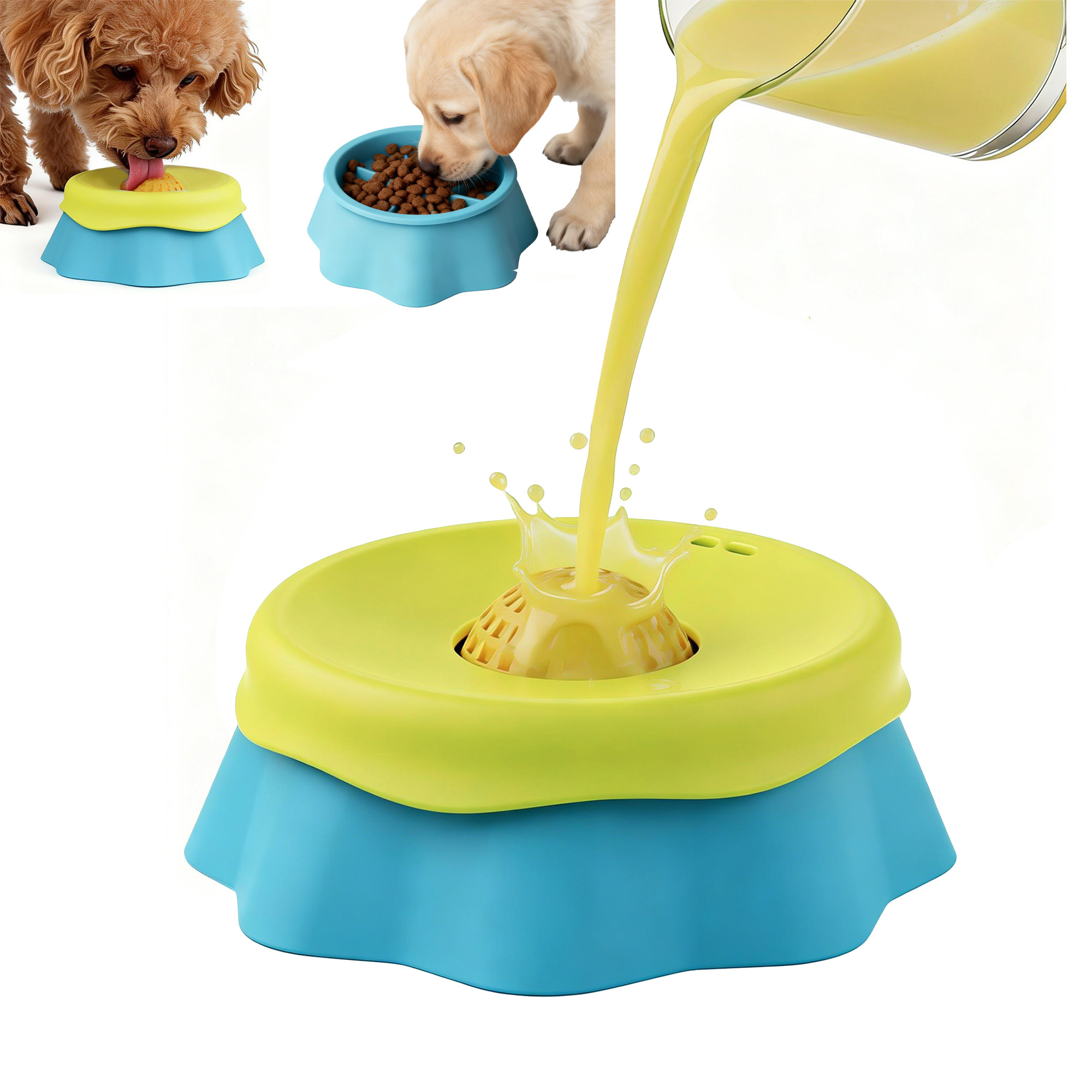Dog Lick Bowl Slow Feeder Dog  - Dog Puzzle Feeder Toy review and price